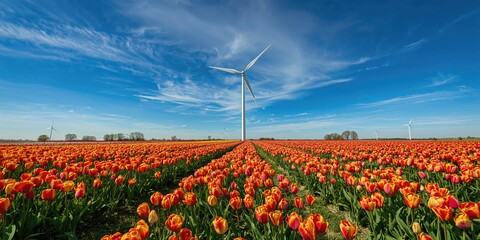 Red Anemone Flowers Growing Near