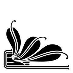 silhouette corner frame design with alpha