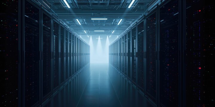 Futuristic cityscape with neon reflections on wet streets at night, emphasizing urban density and nighttime atmosphere - Powered by Adobe