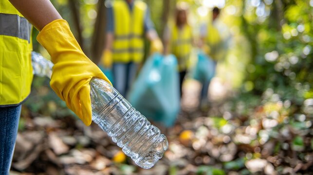 Urban volunteers clean up litter in the forest, promoting environmental awareness and sustainability. Their teamwork is vital for a cleaner planet and a healthier ecosystem. Join the movement!