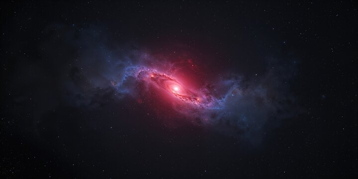 Star cluster with red hues, serving as a background for astronomical data visualization, Earth Day