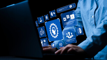 Students practice applying AI and education strategies alongside business initiatives focused on shaping the future and applying AI technologies to enhance organizational effectiveness.