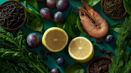 Healthy Natural Food Sources Showcasing Mineral-Rich Ingredients