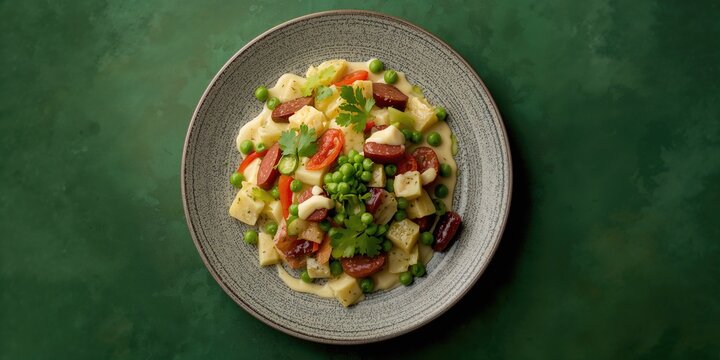 Orange Zephyr pastry against a leafy tree background, seasonal celebration imagery