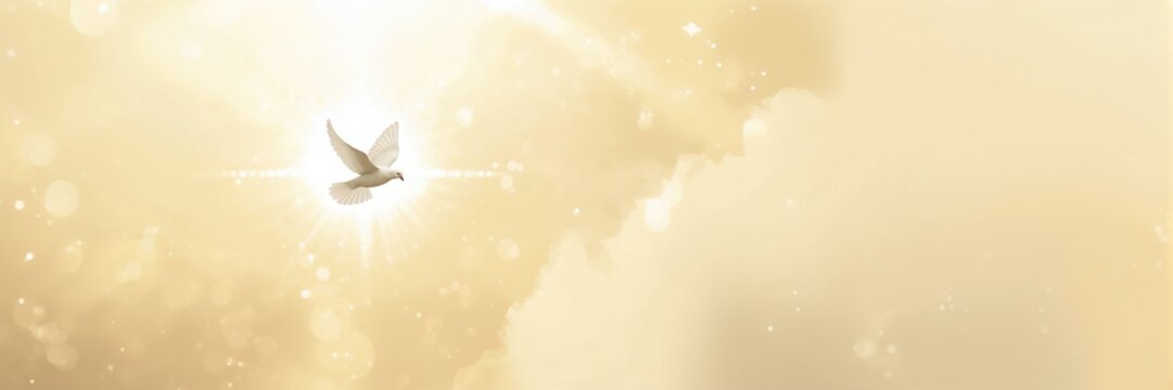 Formatted banner image for Pentecost Sunday, designed for religious event communication purposes