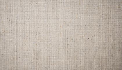 Close-up textured background of natural beige woven fabric with visible threads textile