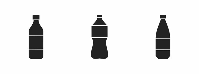 Bottle icon set. Vector symbol. Illustration of bottle. Bottle. Vector illustration. Stock vector.