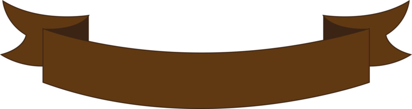 ribbon flag label border  flat illustration design for decorative banner text copy space retro vintage style