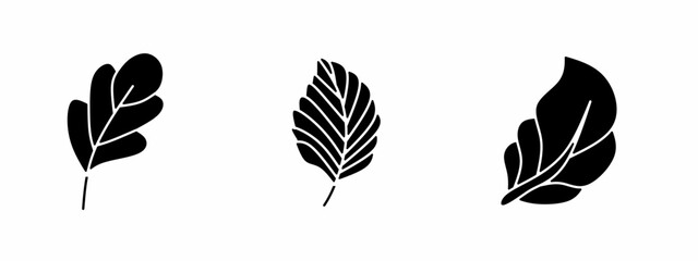 Fototapeta premium Leaf icon set. Vector symbol. Illustration of leaves. Leaf. Vector illustration. Stock vector.