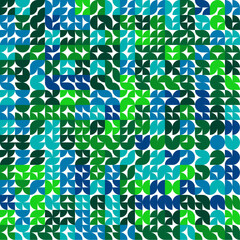 vector geometric pattern set isolated on white background. Circle quarter bauhaus shapes
