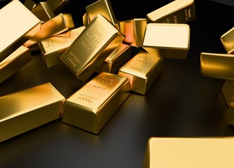 stacked gold bars