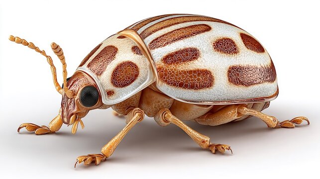 ladybird on white background