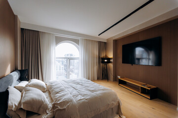 Fototapeta premium Comfortable living area illuminated by generous natural sunlight