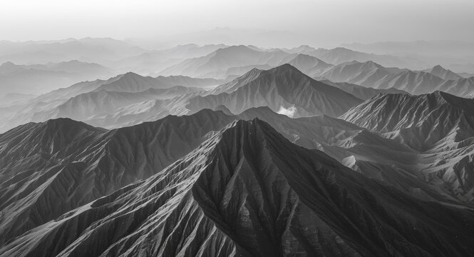 Aerial view of rugged hills near Kabul, emphasizing terrain preservation challenges, mountains of Afghanistan