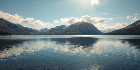 Naklejka premium A white animal with black eyes in a green forest during summer, emphasizing natural habitat and lush foliage, Earth Day