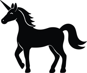 Unicorn graphic design, Isolated fairytale creature element