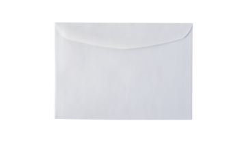 White paper envelope isolated transparent png