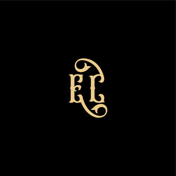 Barock style design EC initial royal concept monogram modern logo letter