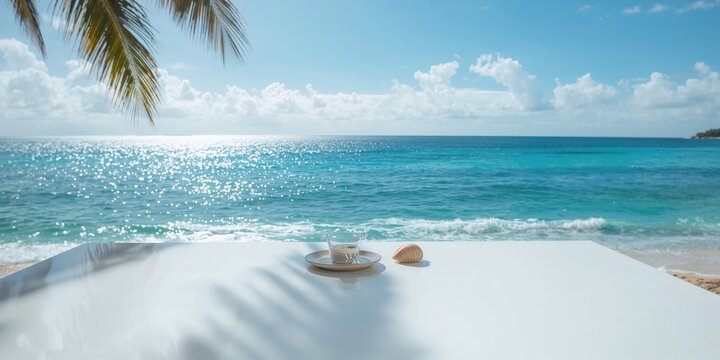 Multiracial friends embracing and looking at the ocean during a vacation trip, emphasizing teamwork and outdoor activity