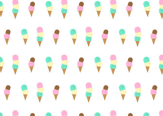 アイスクリーム　パターン壁紙
