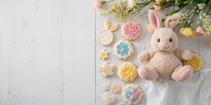 Cows grazing near a river with an old railway viaduct in springtime, emphasizing rural landscape and seasonal growth