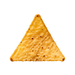 Fototapeta premium Nacho Chip Isolated White Background on transparent background