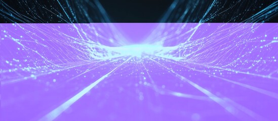 Obraz premium Abstract Digital Technology Background with Glowing Lines and Particles