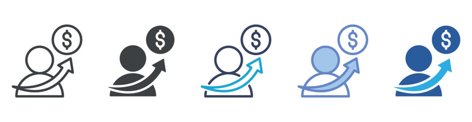 Customer icon set multiple style collection