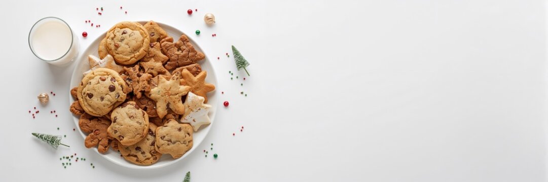A plate of cookies with chocolate chips on a baking tray, highlighting baked goods safety practices - Powered by Adobe
