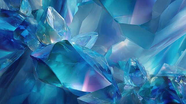 Abstract Geometric Crystal Design Background - Powered by Adobe