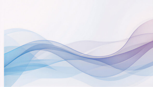 A smooth flowing abstract wave background in soft blue and purple pastel gradients, creating a modern and calming design ideal for presentations, branding, and digital graphics.