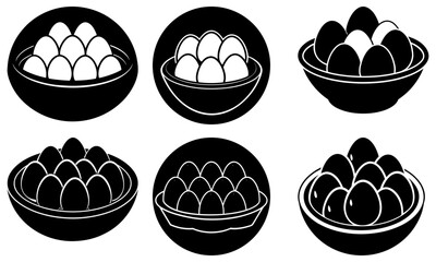 Fresh eggs in bowls, perfect for breakfast, baking, and culinary creations. Use this illustration for your food blog or recipe book, a delicious treat!