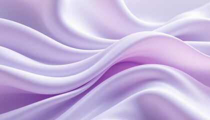Obraz premium Soft Lavender Silk Fabric with Elegant Flowing Waves and Delicate Textures for Background or Textile Design