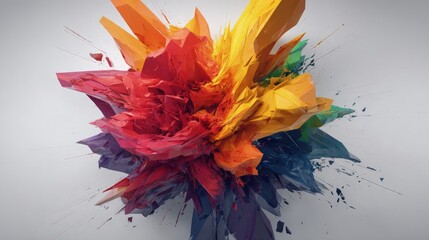 Colorful Abstract Geometric Explosion