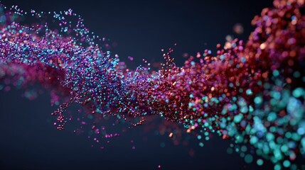 Abstract Colorful Particle Stream
