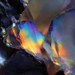 Colorful Iridescent Mineral Closeup