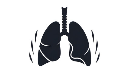 Illustration of human lungs on white background