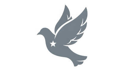 Dove with star symbol