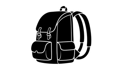 Fototapeta premium Black backpack icon