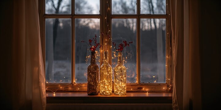 Autumn leaf wreath design featuring circular frame and greenery, suitable for seasonal background or text layout