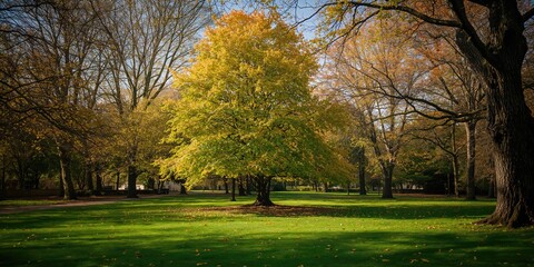 Bumble bee gathering nectar from a purple crocus in a spring garden, nature, spring, floral, pollination, seasonal change