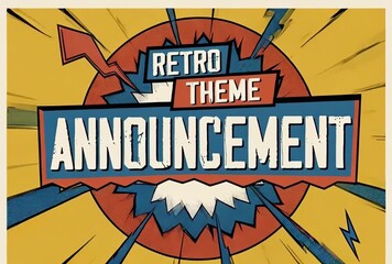 Energetic Announcement Retro Theme, perfect for promoting upcoming events or breaking news stylishly