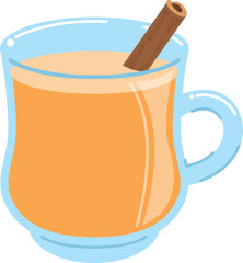 ホットアップルシナモンティーのイラスト