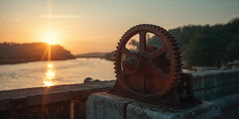 Gyeongbokgung Palace illuminated at night amidst autumn trees, traditional architecture, city skyline, travel, Earth Day