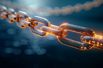 Connected Blocks Illuminate a Network Across Depths, Reflecting Modern Technology and Innovation