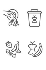 Organic food waste, composting, and recycling biodegradable kitchen garbage