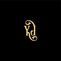 YJ letter initial royal concept Barock style design monogram modern logo