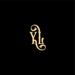 YL letter initial royal concept Barock style design monogram modern logo