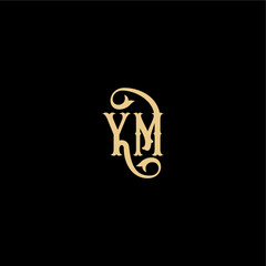 YM letter initial royal concept Barock style design monogram modern logo