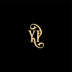 YP letter initial royal concept Barock style design monogram modern logo